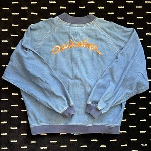 Vintage 90s Quiksilver Denim Bomber Jacket